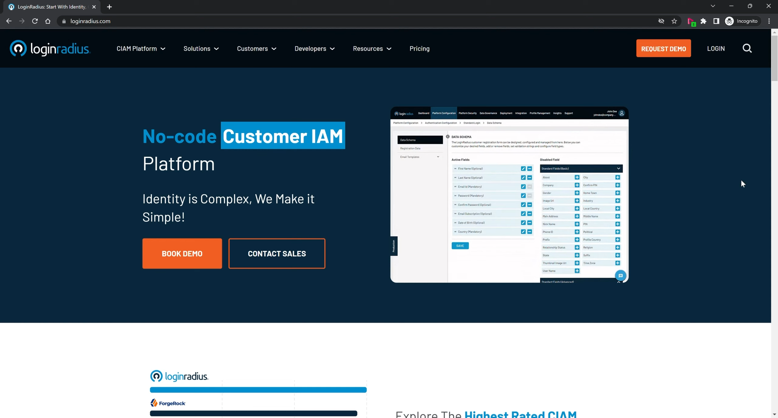 LoginRadius.com Screenshot