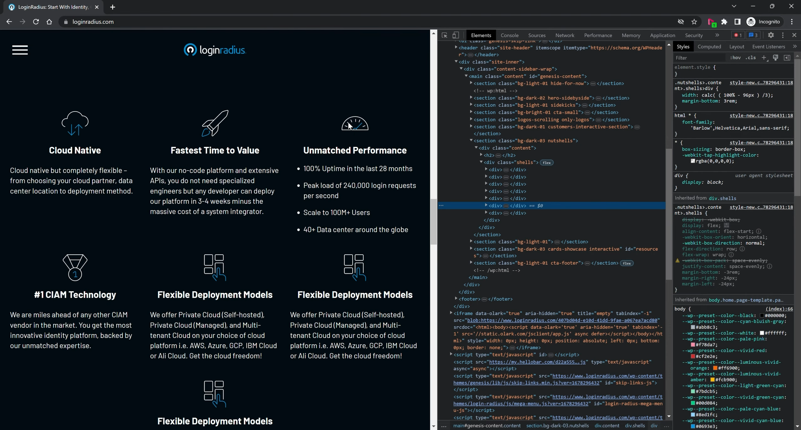 LoginRadius.com Screenshot