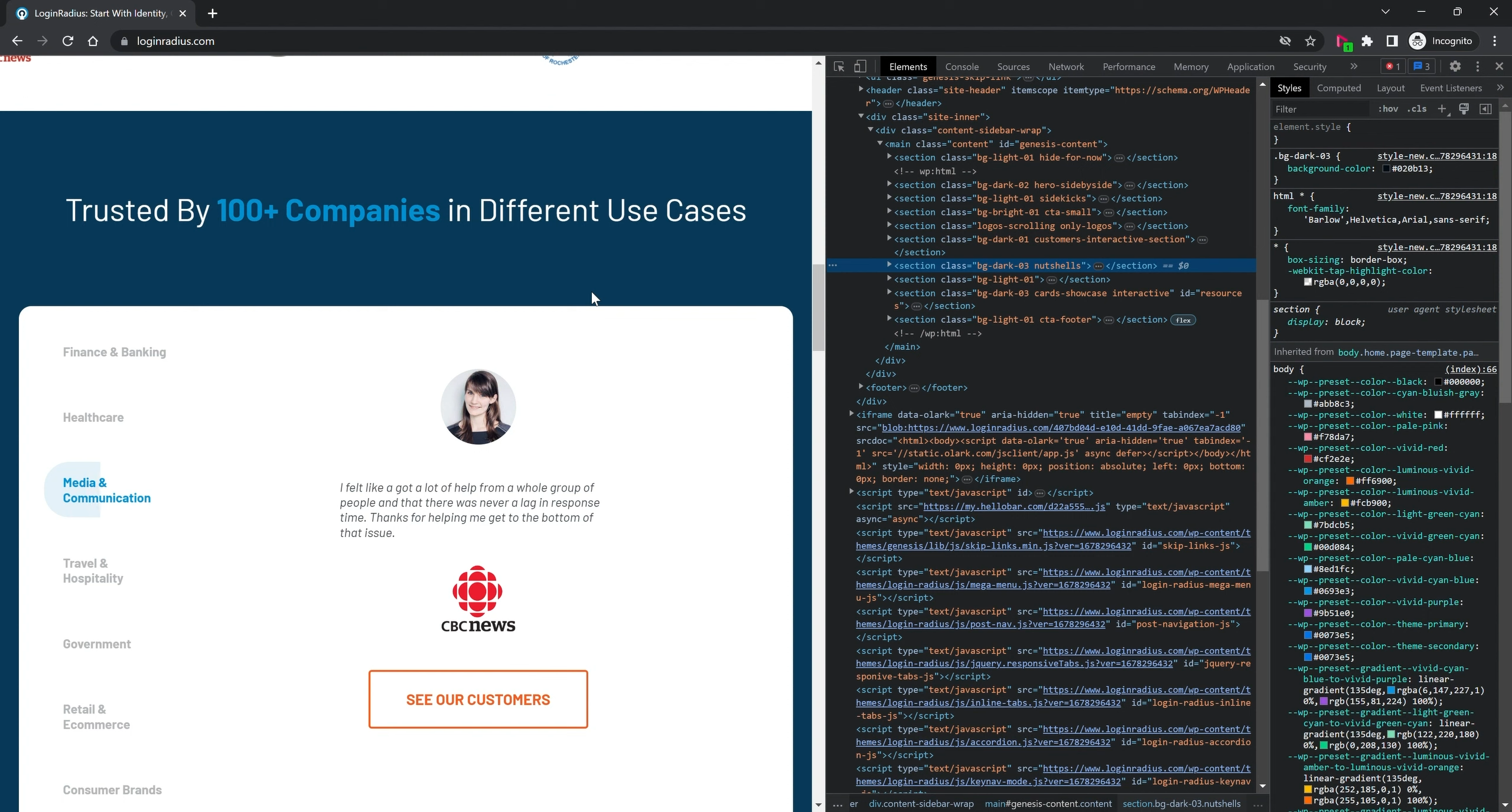 LoginRadius.com Screenshot